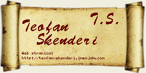 Teofan Skenderi vizit kartica